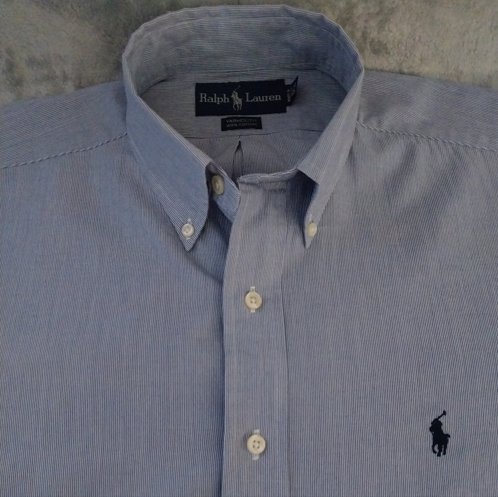Polo Ralph Lauren Men's Long Sleeve Button Down Dress Shirt Size 15.5 32/33